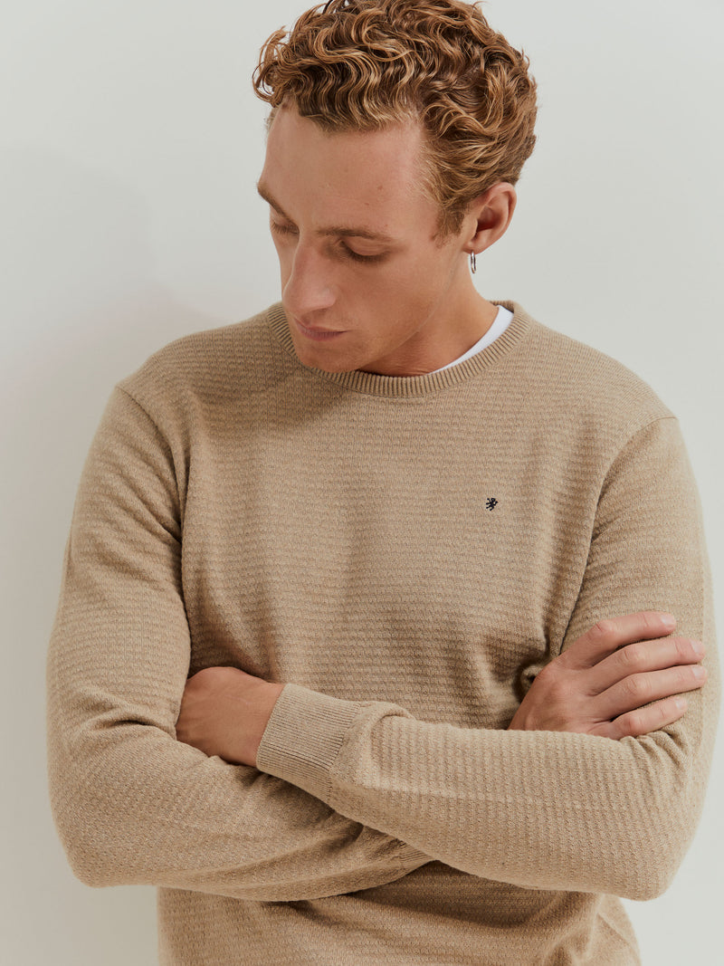 Camisola malha com textura em algodão