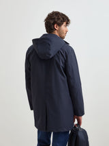 Gabardine em tecido técnico com capuz