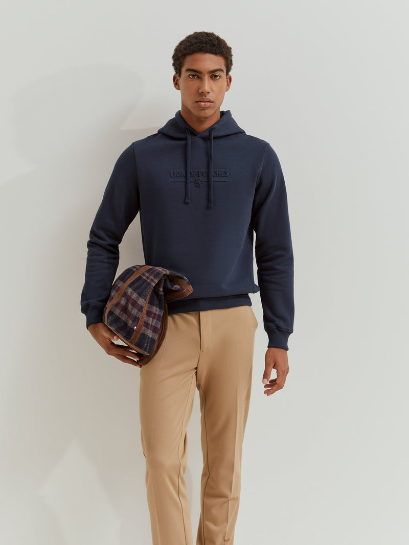 Sweater de algodão com capuz