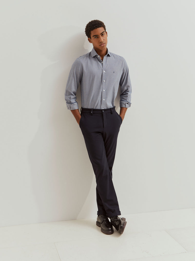 Camisa slim fit micropadrão