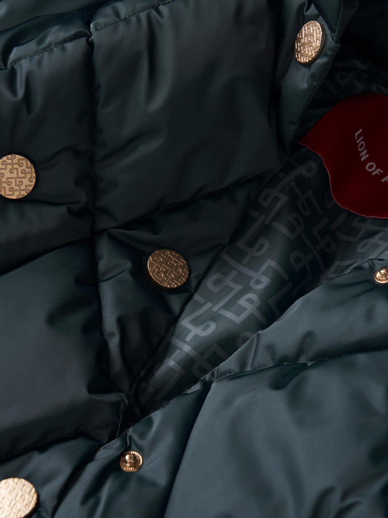 Blusão acolchoado de trespasse