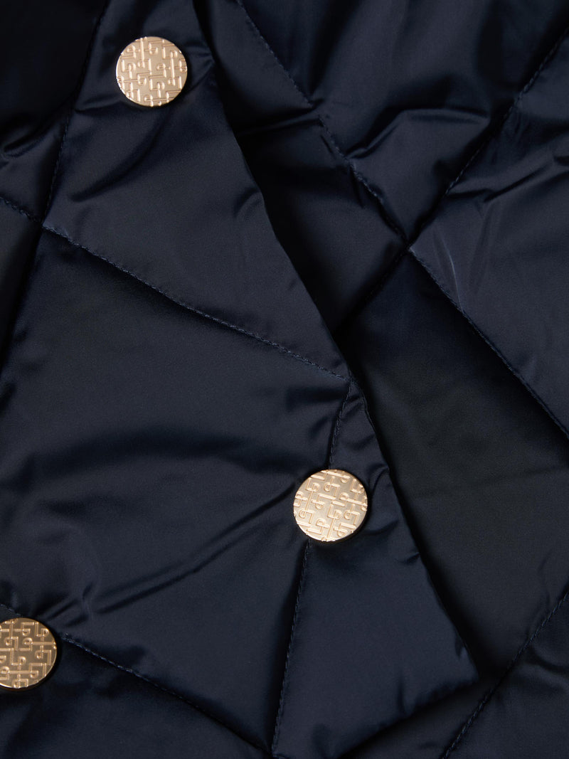 Blusão acolchoado de trespasse