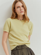 Camisola de malha de manga curta