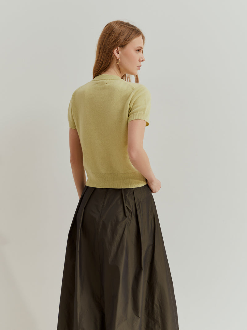 Camisola de malha de manga curta