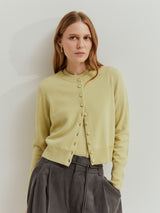 Casaco de malha com mistura de lã e caxemira