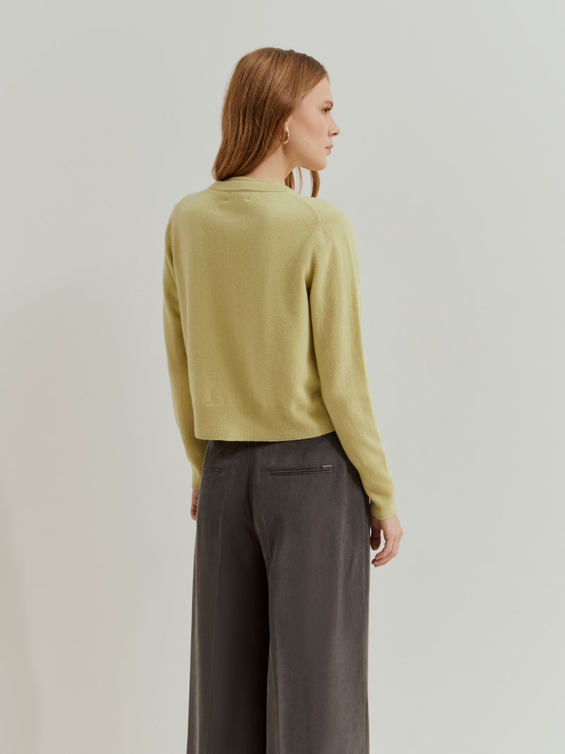 Casaco de malha com mistura de lã e caxemira