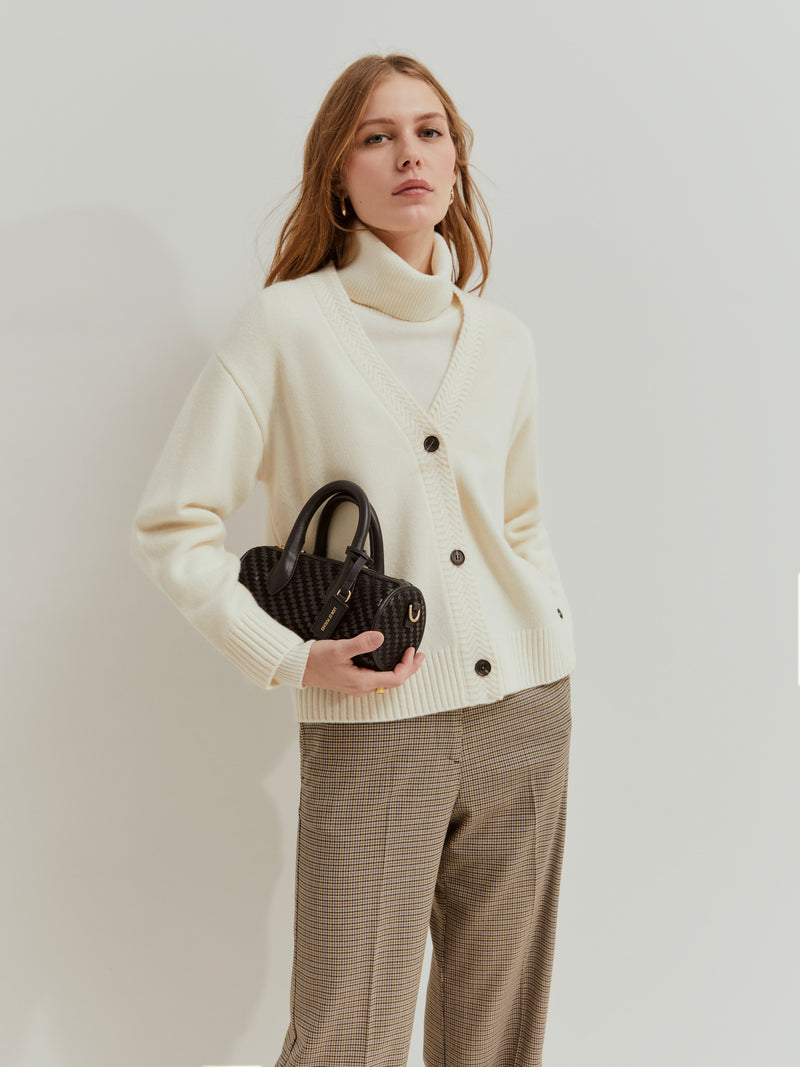 Casaco de malha em lã