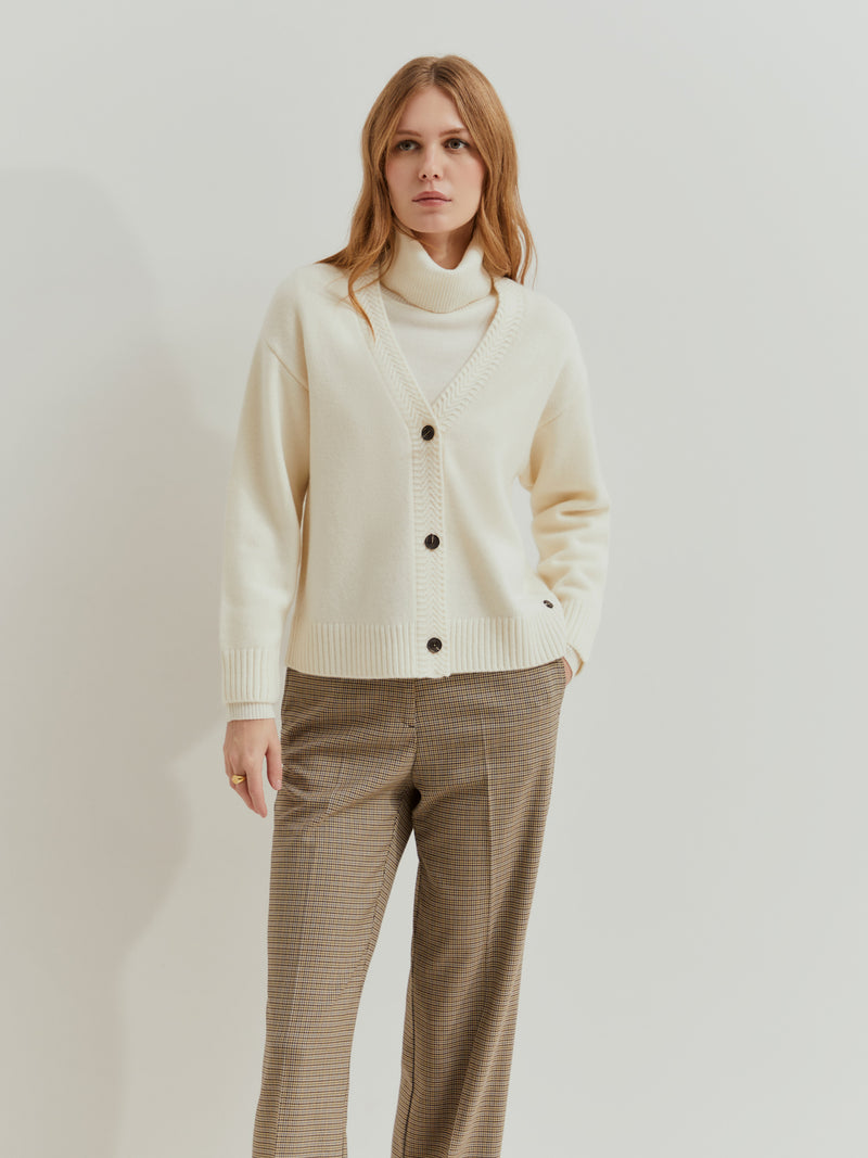 Casaco de malha em lã