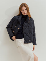 Blusão acolchoado de trespasse