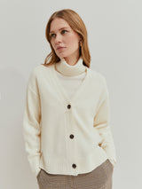 Casaco de malha em lã