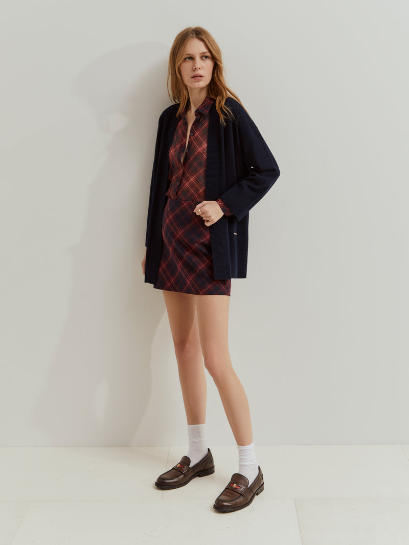 Casaco de malha em lã