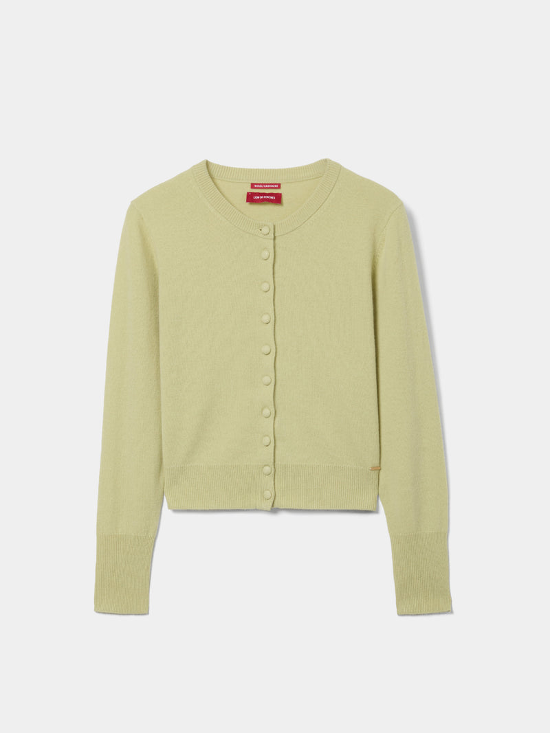 Casaco de malha com mistura de lã e caxemira