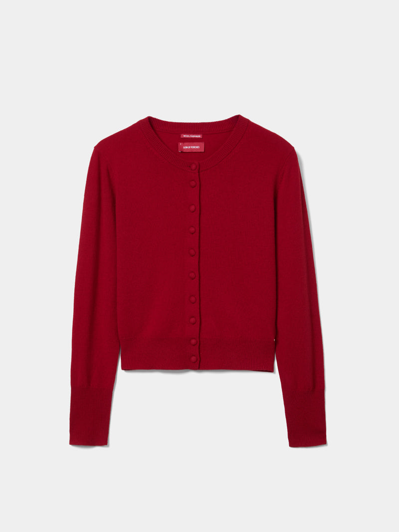 Casaco de malha com mistura de lã e caxemira