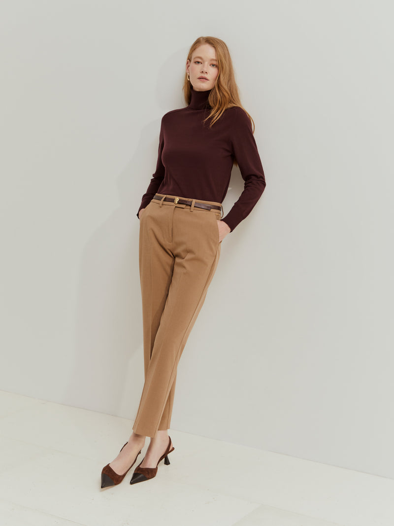 Calças chino clássicas vincadas