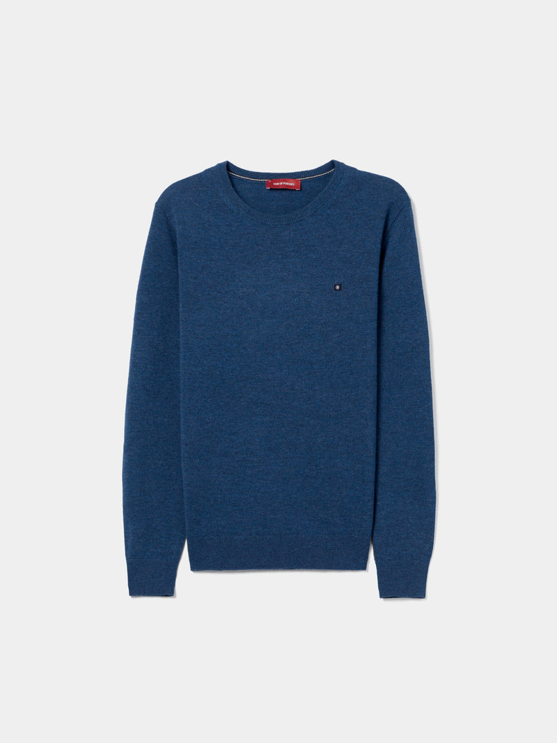 Camisola de lã decote redondo