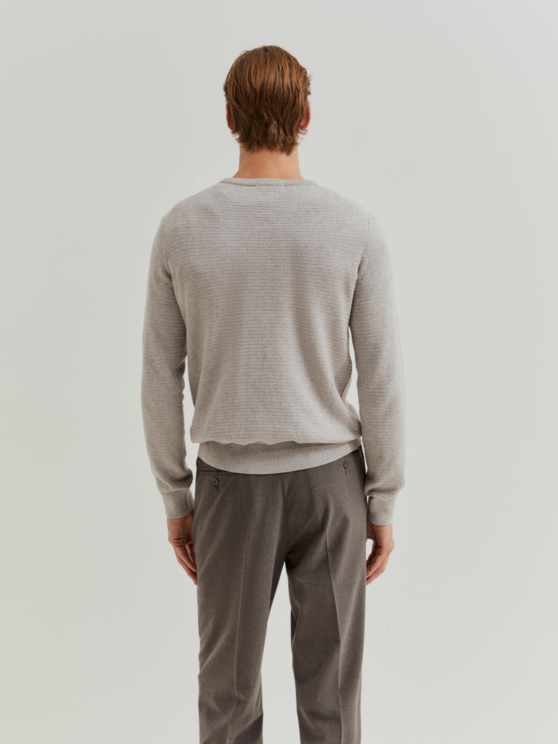 Camisola malha com textura em algodão