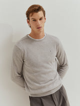 Camisola malha com textura em algodão