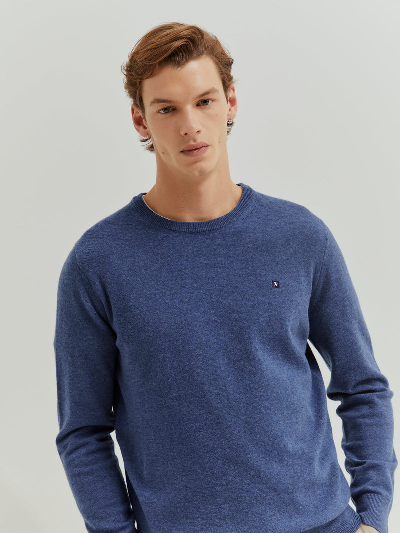 Camisola de lã decote redondo