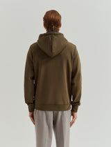 Sweater com Capuz em tecido técnico