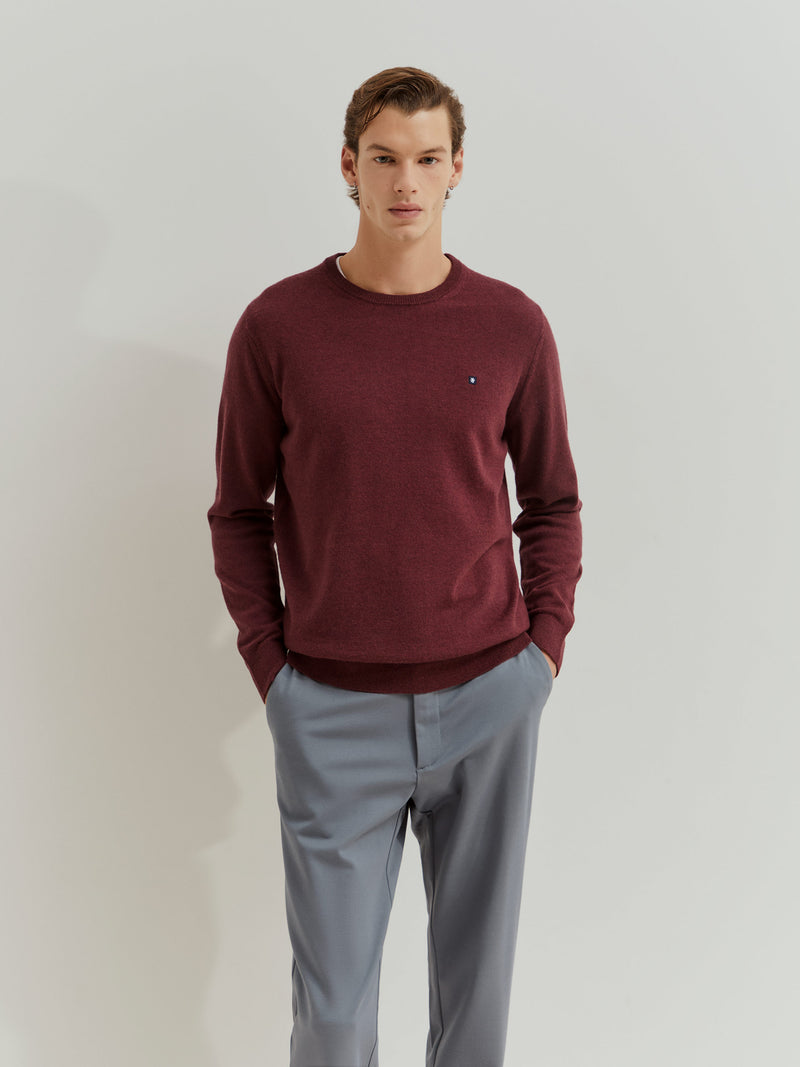 Camisola de lã decote redondo