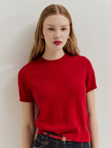 Camisola de malha de manga curta