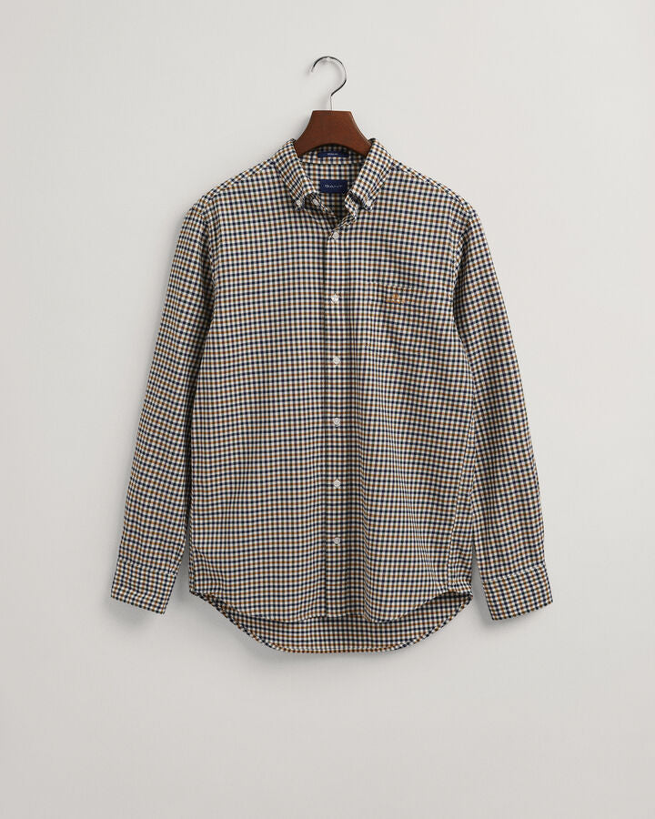Camisa em sarja gingham regular fit