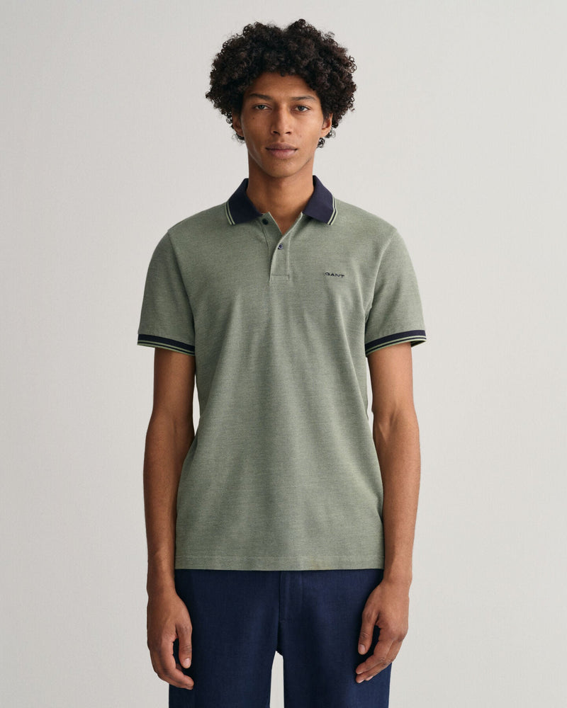 Polo em piqué Oxford em 4 cores