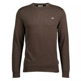 Pulover com decote redondo em algodão clássico