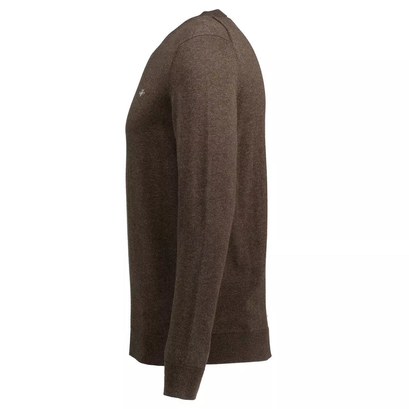 Pulover com decote redondo em algodão clássico