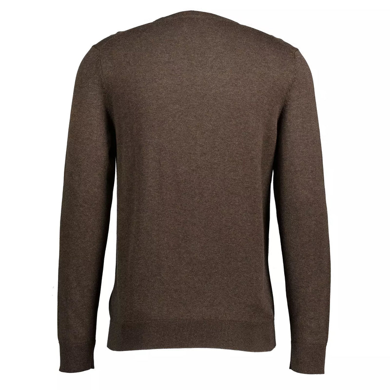 Pulover com decote redondo em algodão clássico