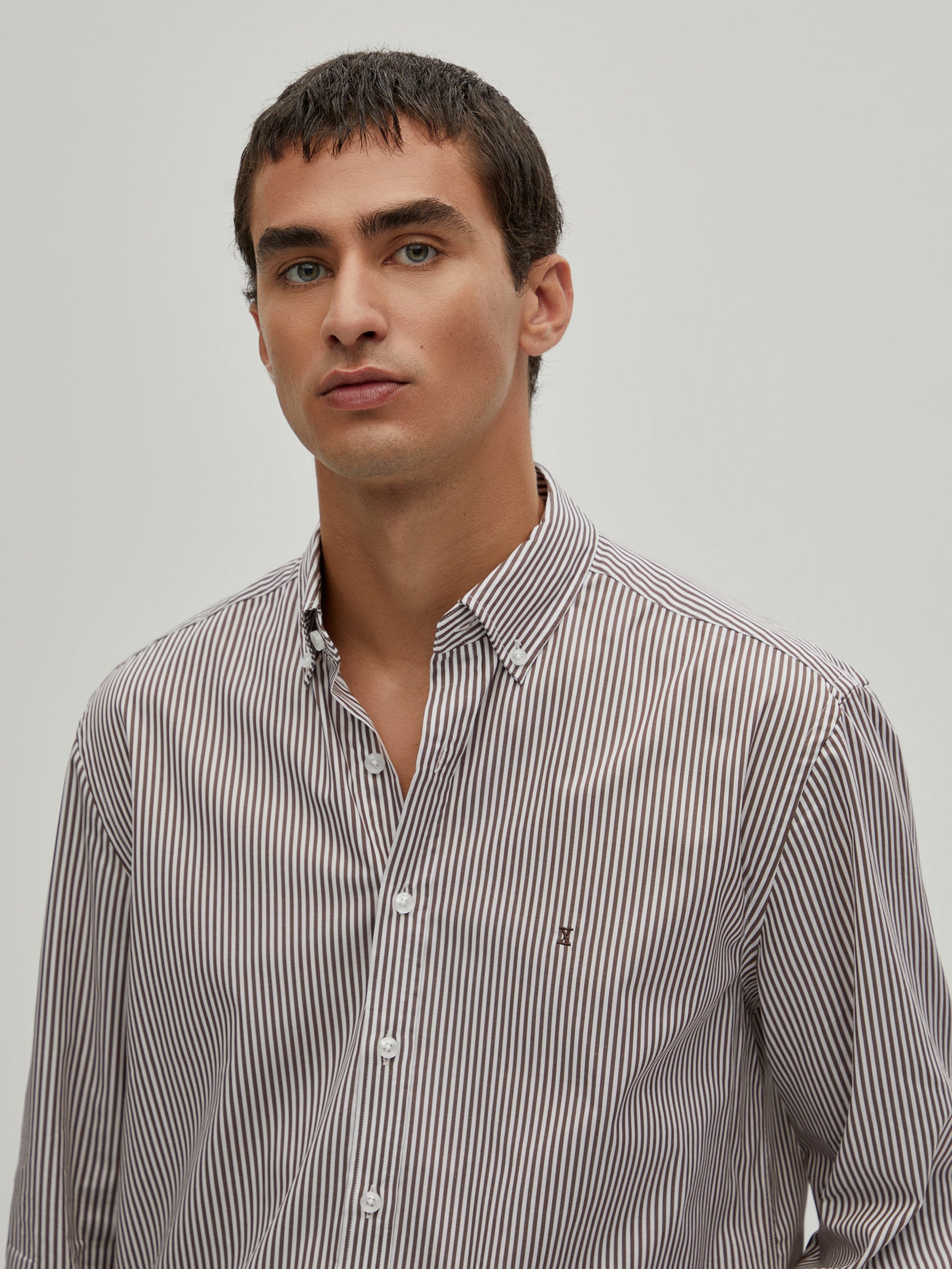 Camisa de riscas regular fit