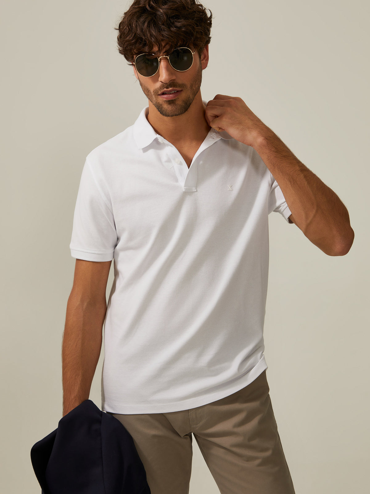 Polo piqué regular fit de algodão