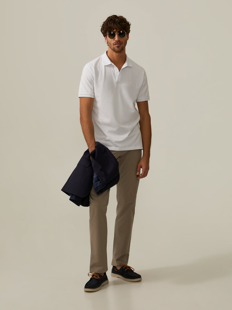 Polo piqué regular fit de algodão