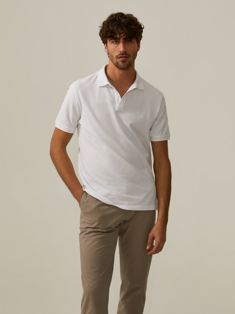 Polo piqué regular fit de algodão