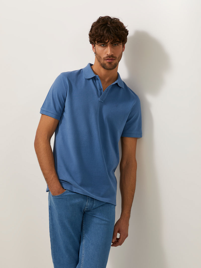 Polo piqué regular fit de algodão