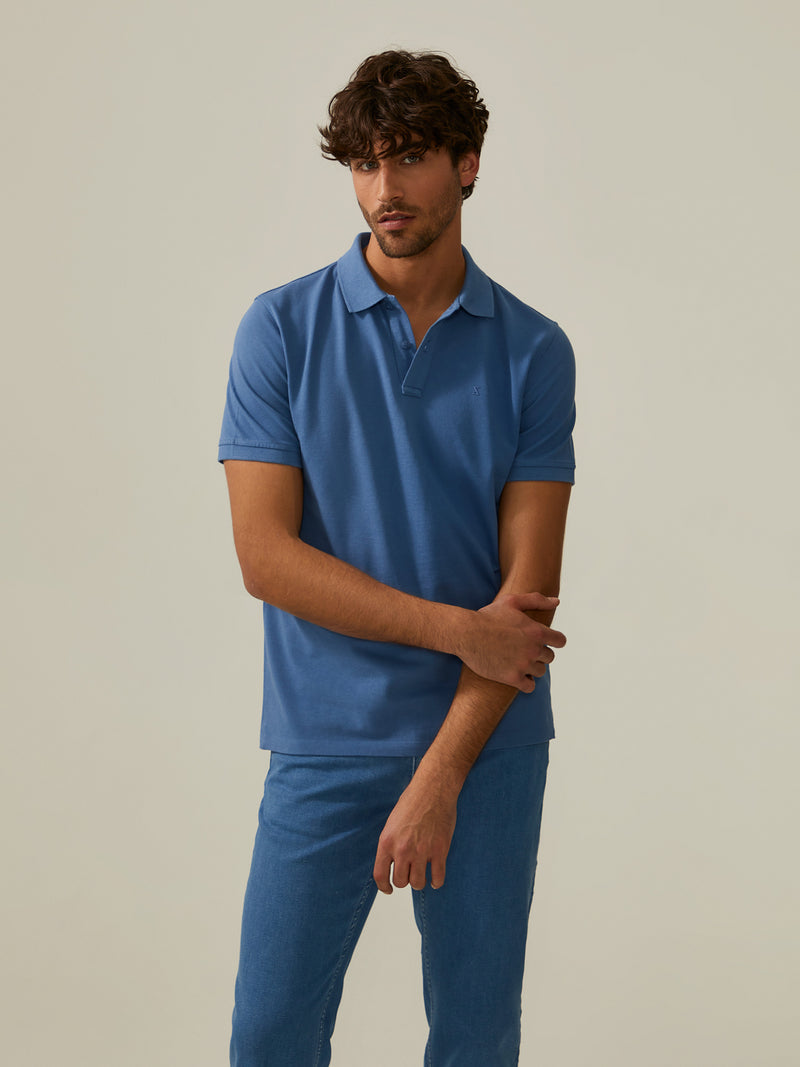 Polo piqué regular fit de algodão