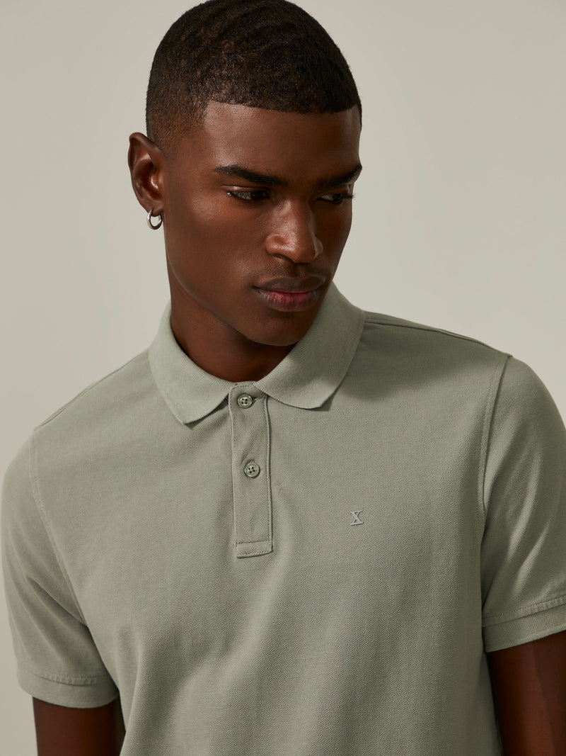 Polo piqué regular fit de algodão