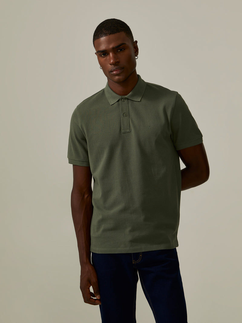 Polo piqué regular fit de algodão