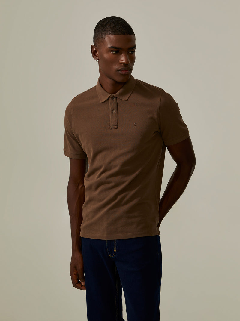 Polo piqué regular fit de algodão