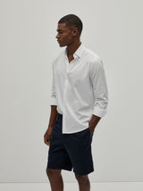 Camisa lisa regular fit de algodão