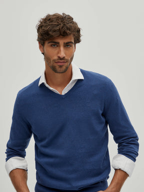 Pullover de algodão e caxemira