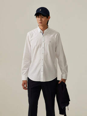 Camisa slim fit com fita em contraste