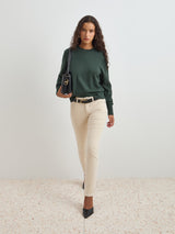 Camisola de malha em lã e algodão