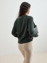 Camisola de malha em lã e algodão