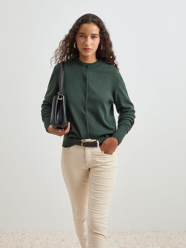 Casaco malha em lã e algodão