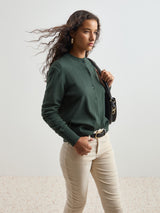 Casaco malha em lã e algodão