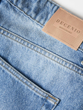 Calças denim wide leg