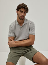 Polo piqué bicolor em algodão
