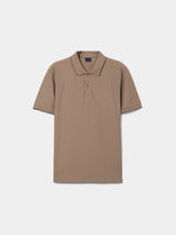 Polo piqué regular fit com risca