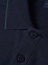 Polo piqué regular fit com risca